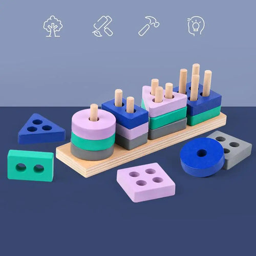 Woods™ – Stapelblöcke Spaß – Geometrische Blöcke