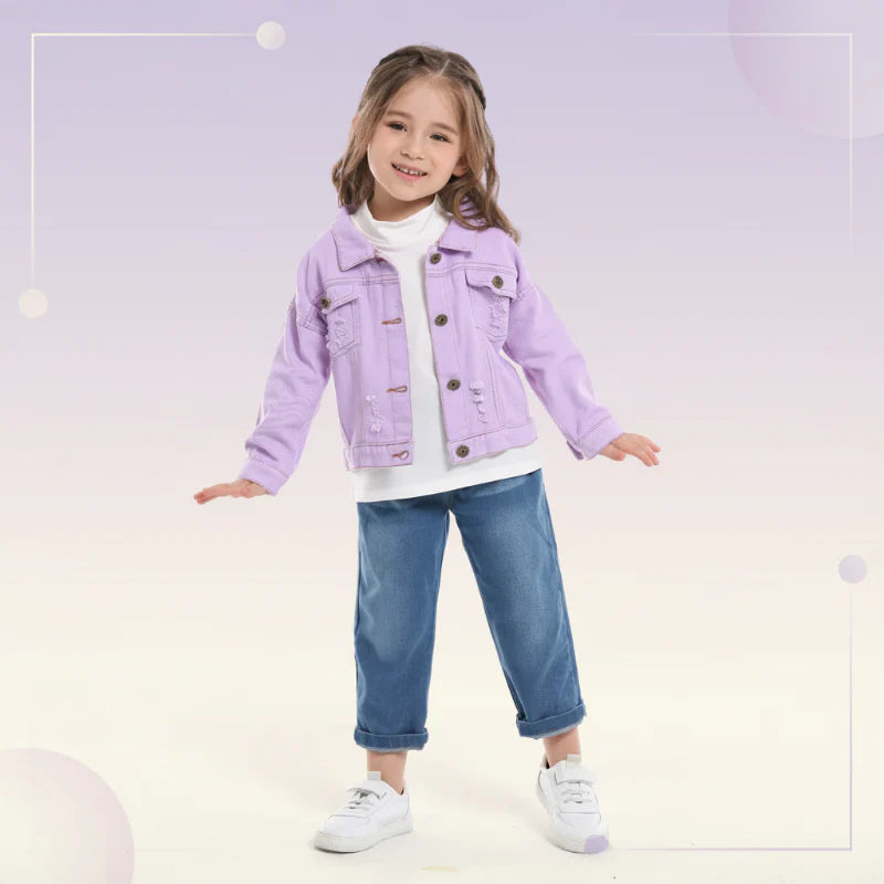 Candy Color Jeansjacke – Leichte Jeansjacke für Kinder