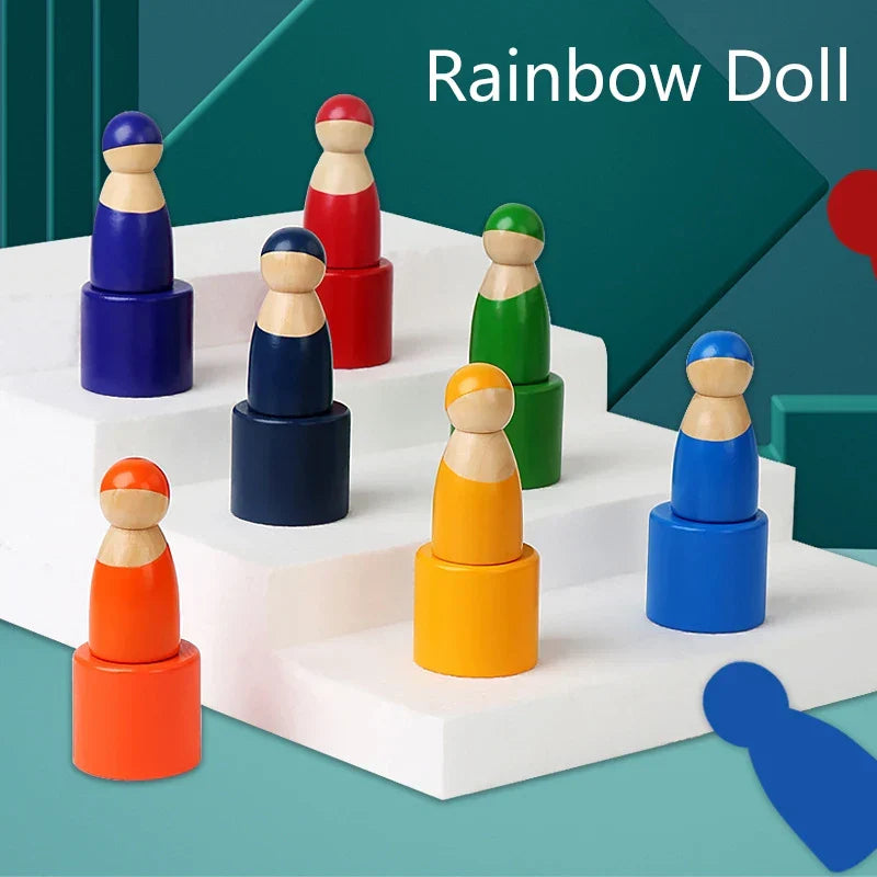Rainbow Puzzle™ – Farverigt og kreativt - sorteringslegetøj i træ