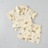 Dinosaur & Car Print Outfit – Cool & Verspielt – Sommer-Outfit