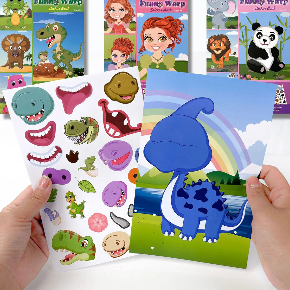 Funny Faces™ – Tierischer Spaß & Klebespaß – Wiederverwendbares Aufkleberbuch
