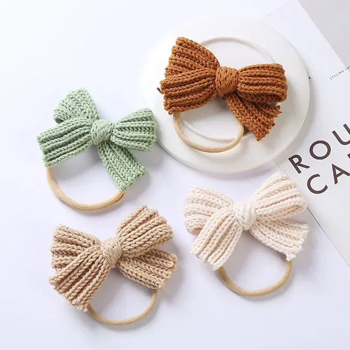 Mini Fashion™ - Süße Schleife - Gestricktes Haarband