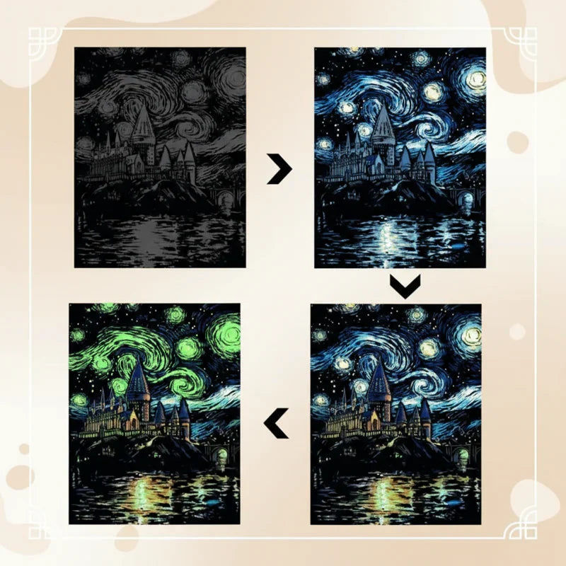 GlowArt – Glow-in-the-dark – Skrabelodssæt