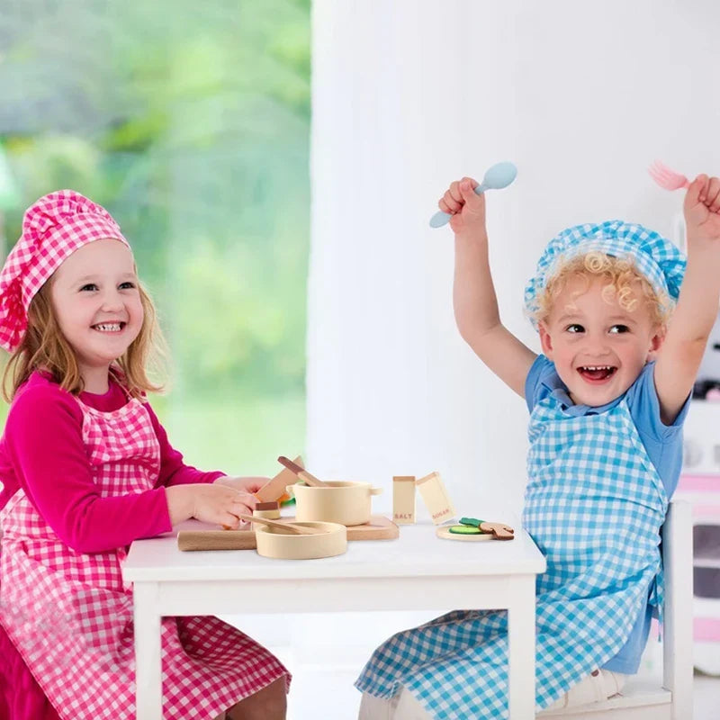 Woods™ - Mini-kokke På Vej - Legekøkken-sæt i træ