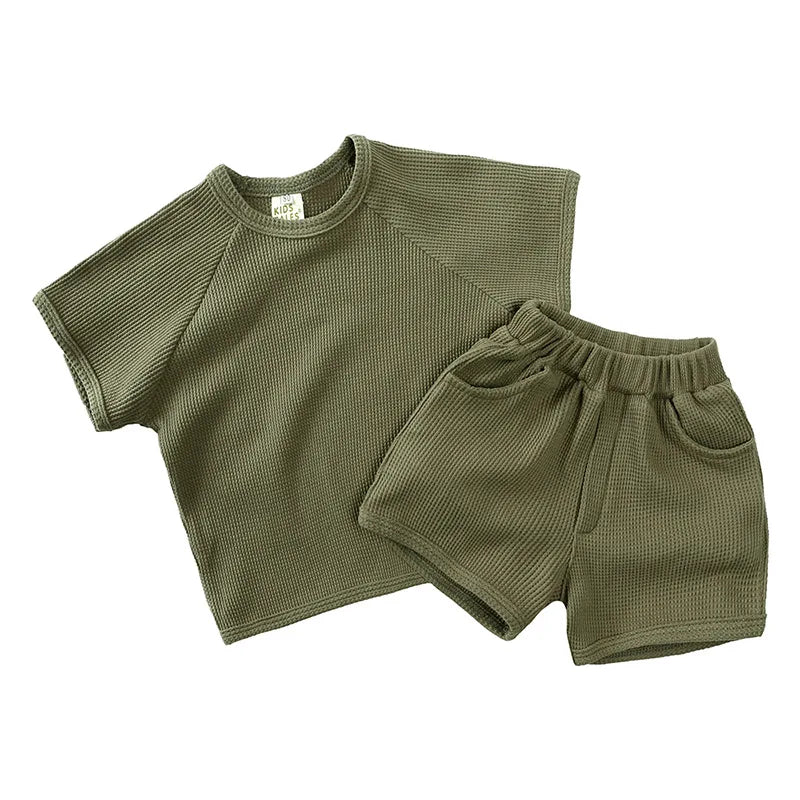 Mini Fashion™ - Kleidungsset aus Rippstoff für den Sommer
