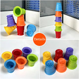Rainbow Stacker Cups™ - Regnbue Stablesjov - Spil med Stablekopper