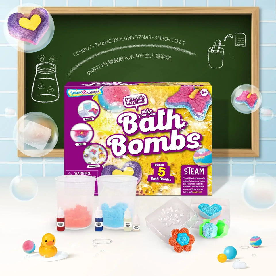 BathBombs – Farbenfroh & lehrreich – DIY-Set für Badebomben