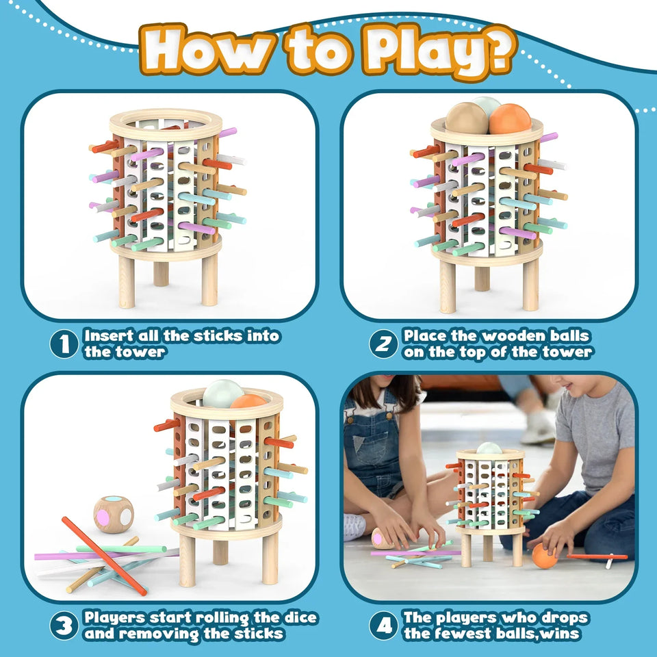 Balance Tower™ – Stak og tæl – Tænkespil i træ
