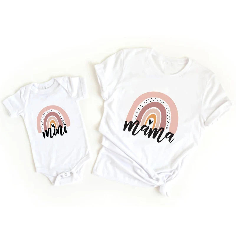 Mini Fashion™ - Mama & Tochter - Passendes Shirt & Strampler