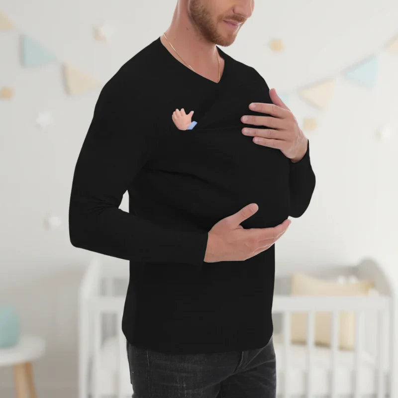 Kangaroo Pocket Shirt – Komfortabel og praktisk – T-shirt-bæresele til mænd