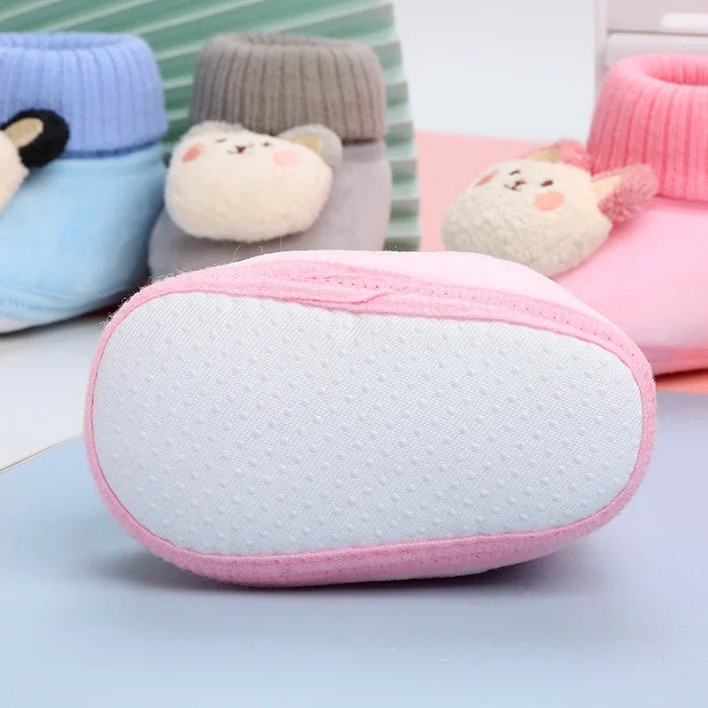 CuddleSteps – Warm und rutschfest – Tier-Babyschuhe