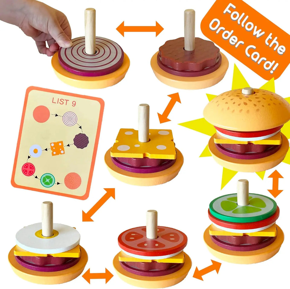 Woods™ - Velsmagende stabling - Sandwich-byggelegetøj