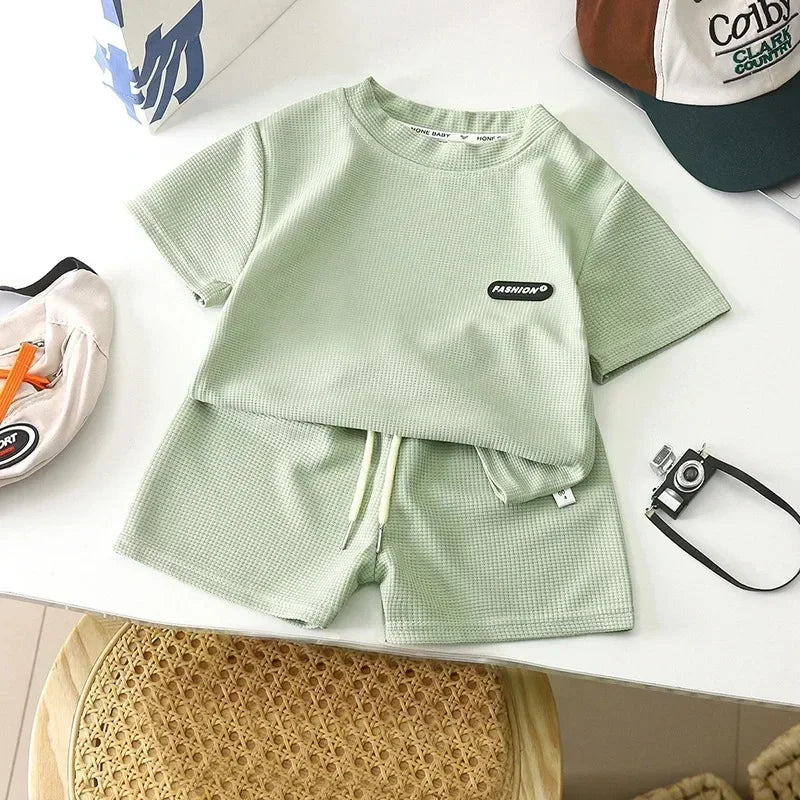 Mini Fashion™ - Blødt og Behageligt - T-shirt & Shorts sæt