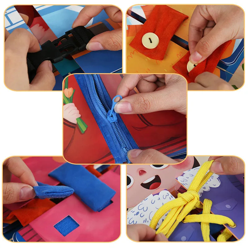 ClothesBook™ - Selbstständiges Spielen - Anzieh-Puzzle-Buch
