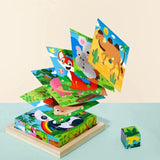 CubePuzzle – Spaß und Bildung - 3D-Holzklötze Puzzle
