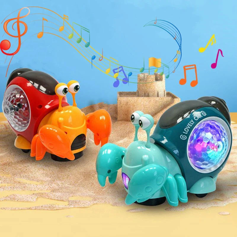 Music Snail™ -  Leuchtender Spielkamerad - Spielzeugschnecke & Krabbe