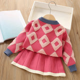 Mini Fashion™ - Vidunderligt Varmt - Vintage Strikket Sweater & Nederdel