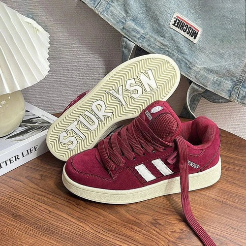 UrbanStep – Trendy & bequem – Bordeauxrote Sneaker