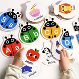 Wooden Letter Matching Game – Læring & leg – Alfabetpuslespil