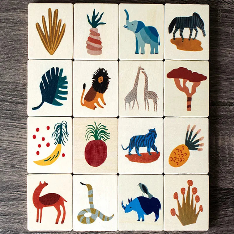 MemoryMatch – Holz & Lernspielzeug – Dschungel-Memory-Spiel