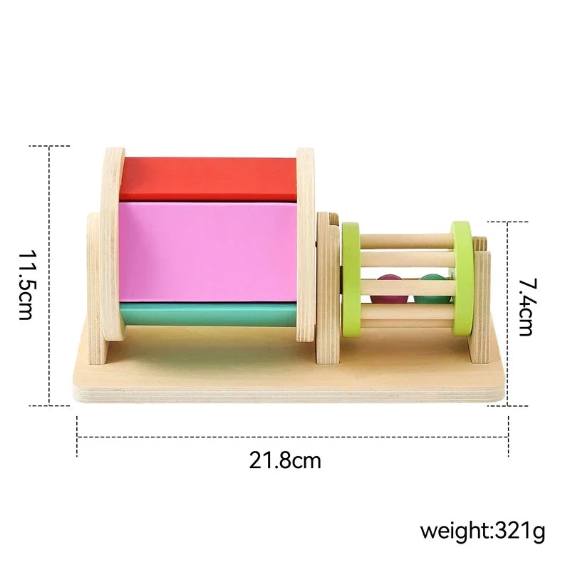 Sensory Drum™ – Farve- og formspil - Montessori-legetøj i træ