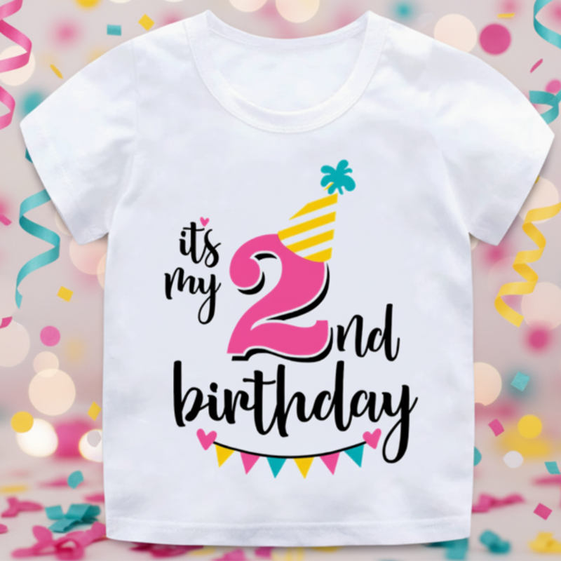 Birthday Graphic Tee – Niedlich & Luftig – Kinder-T-Shirt zum Geburtstag