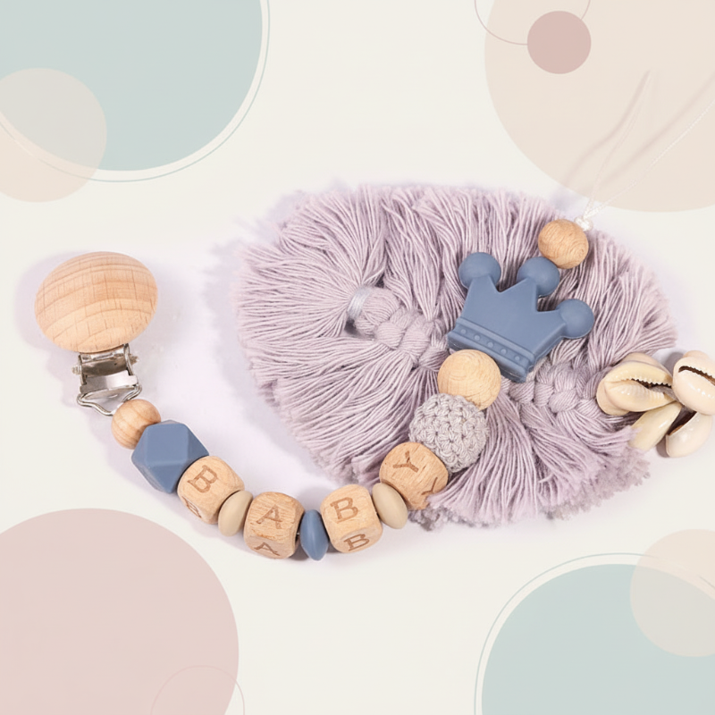 Personalized Pacifier Chain – Sicher & stilvoll – Personalisierte Schnullerkette