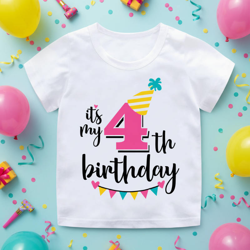 Birthday Graphic Tee – Niedlich & Luftig – Kinder-T-Shirt zum Geburtstag