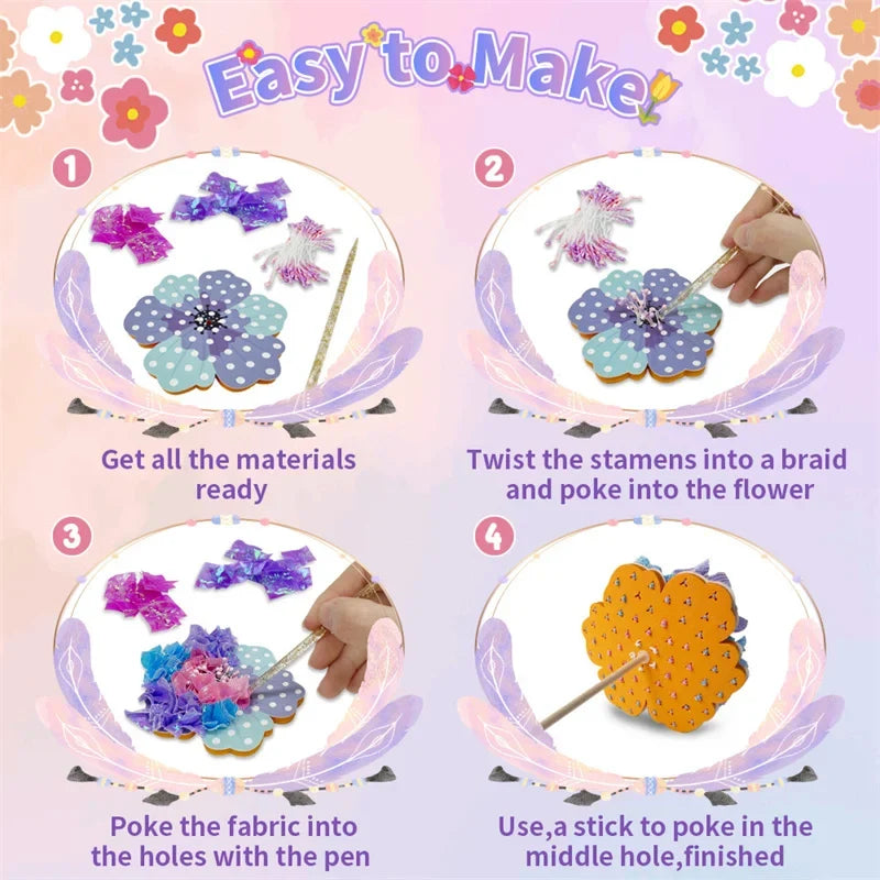 DIY Flower Poke Art – Kreativt & lærerigt – Blomsterhåndværkssæt