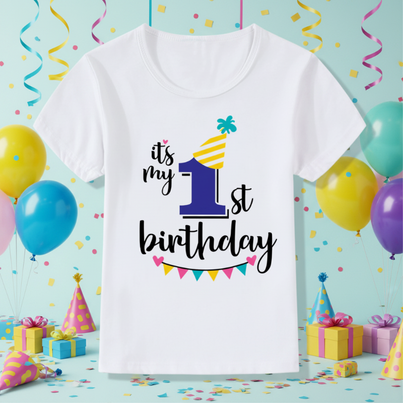 Birthday Graphic Tee – Sødt & let – Børnet-shirt til fødselsdag