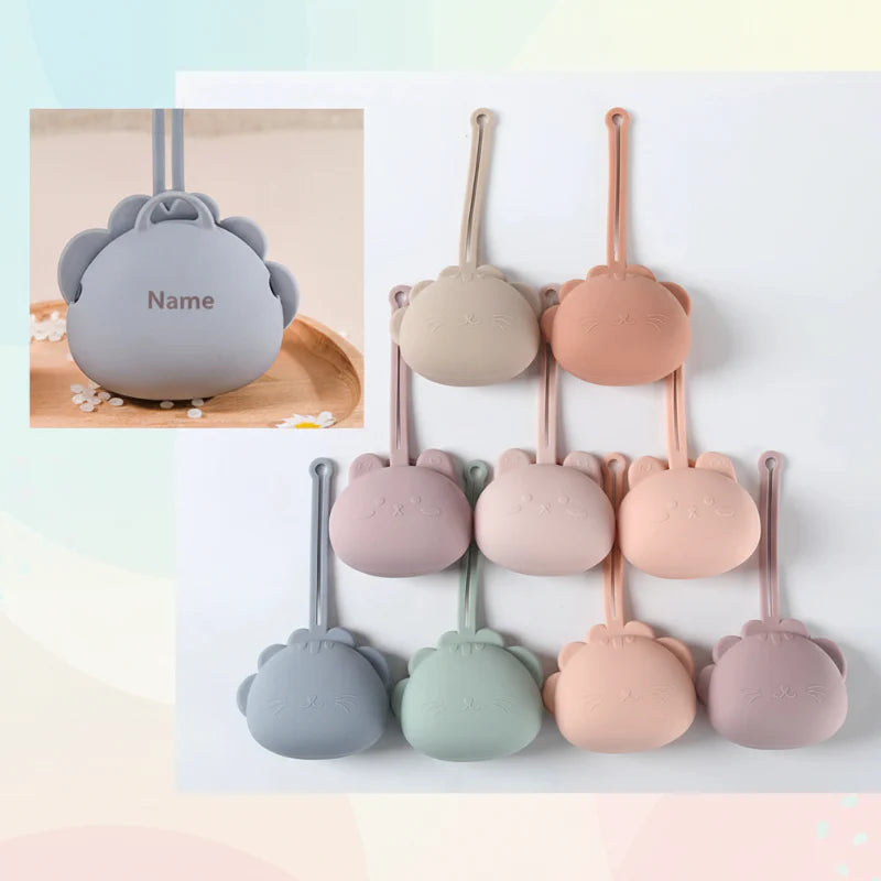 Personalized Pacifier Case – Graviert & praktisch – Personalisierter Schnullerhalter