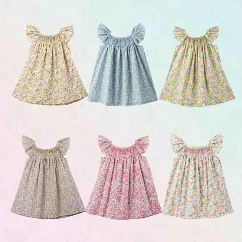 Floral Dress – Leicht & luftig – Mädchenkleid mit Flatterärmeln