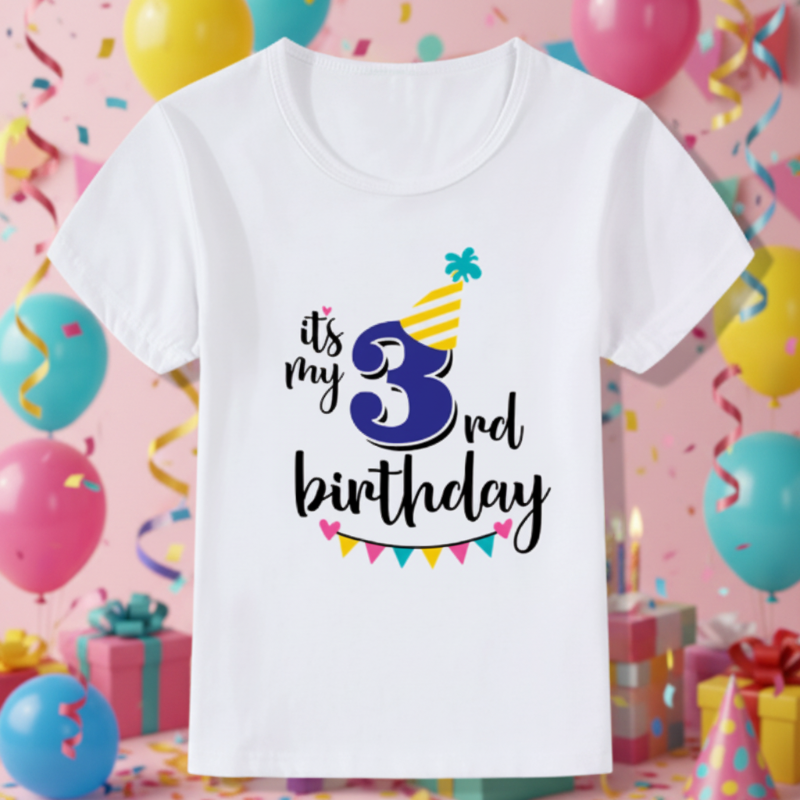 Birthday Graphic Tee – Niedlich & Luftig – Kinder-T-Shirt zum Geburtstag
