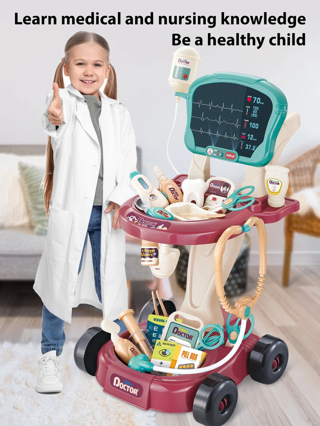 Mini Medic - Vorsichtig und klug - Arztwagen-Spielzeug-Set