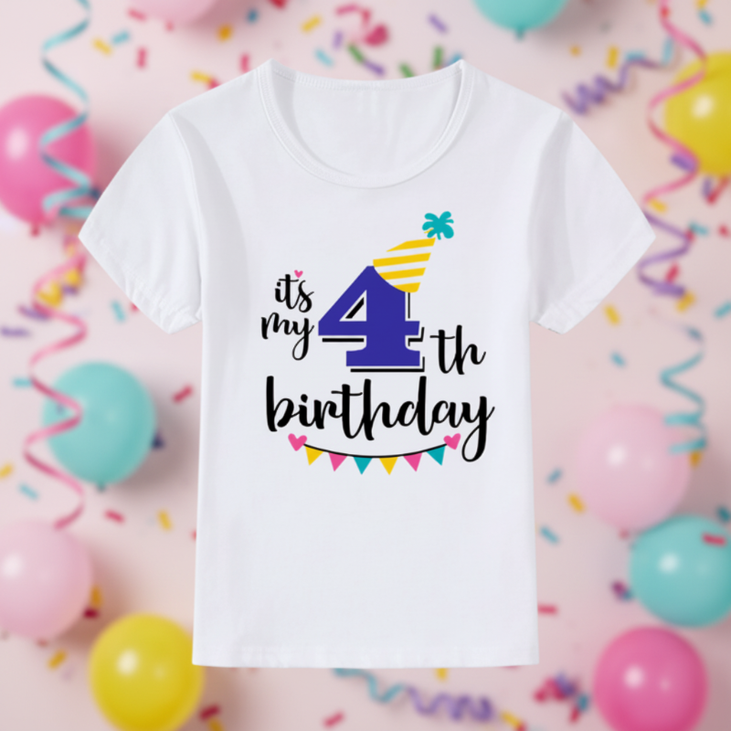 Birthday Graphic Tee – Niedlich & Luftig – Kinder-T-Shirt zum Geburtstag