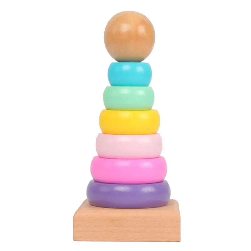 Rainbow Stacker™ – Farverig tårnleg – Stabeltårn i træ