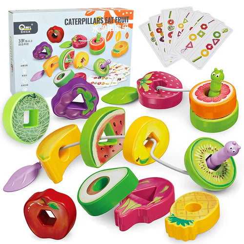 Fruit Lacing Game™ – Feinmotorik - Fruchtperlen Spielzeug