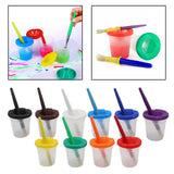 Anti-Spill Paint Cups™  - Unkompliziertes Farbabenteuer - Kindermalbecher mit Deckel und Pinsel