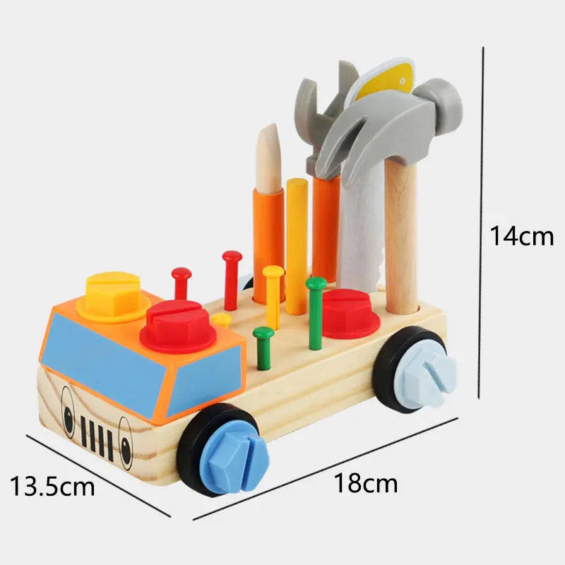 Woods™ - Værktøj til børn - Montessori-bil skruebræt