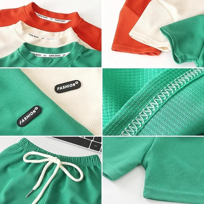 Mini Fashion™ - Blødt og Behageligt - T-shirt & Shorts sæt