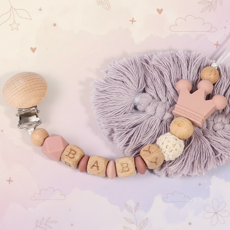 Personalized Pacifier Chain – Sicher & stilvoll – Personalisierte Schnullerkette
