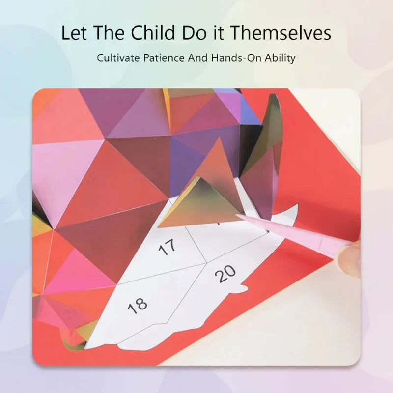 3D Sticker Puzzle – Kreativt og lærerigt – Geometrisk 3D-puslespil