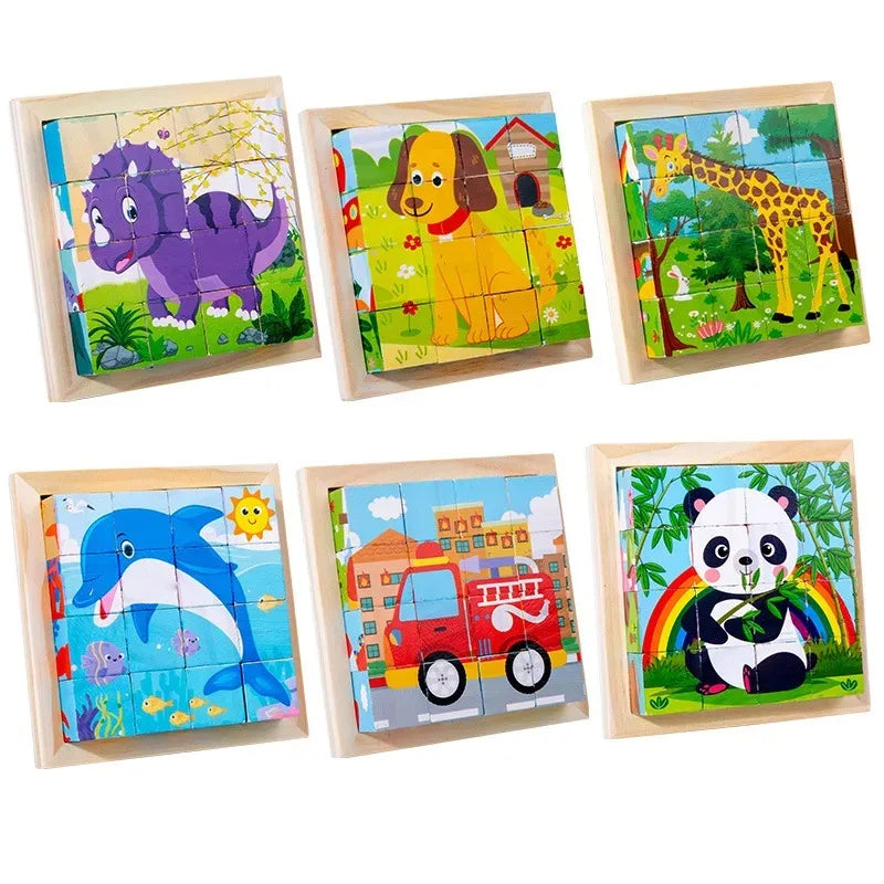 CubePuzzle – Spaß und Bildung - 3D-Holzklötze Puzzle