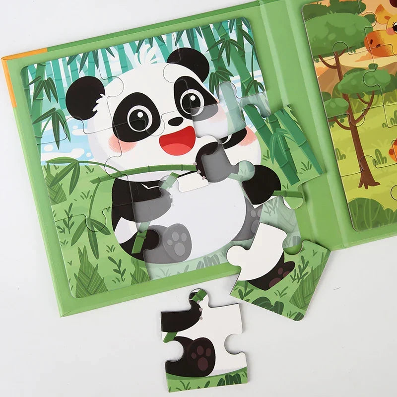 Magnetic Puzzle Book™ – Sjov med dyrevenner – Magnetisk puslespilsbog