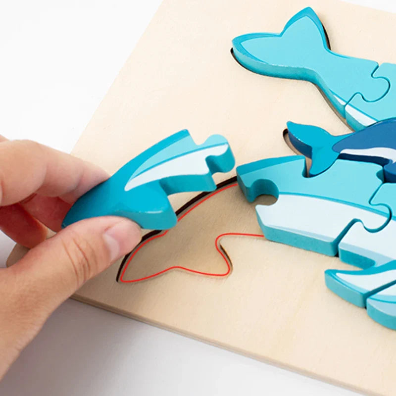 Animal Puzzle™ – Entdecken & Lernen – Cartoon Holzpuzzle