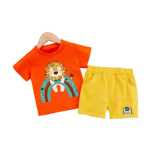 Mini Fashion™ - Löwen-Print - Sommerset für Jungen