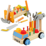 Woods™ - Værktøj til børn - Montessori-bil skruebræt