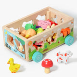 Woods™ - Formenspaß im Bollerwagen - Tiere und Gemüse-Puzzle