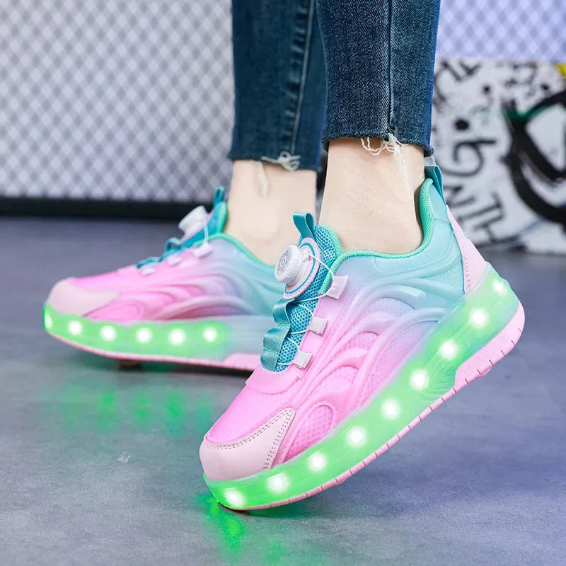 Light-Up Skate Shoes – LED & komfortable – lysende sneakers med rullefunktion