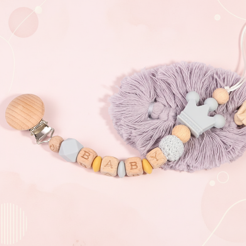 Personalized Pacifier Chain – Sicher & stilvoll – Personalisierte Schnullerkette